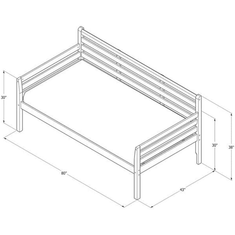 Cama de solteiro em marrom méd - Sustainable Living Home avaliação e preço